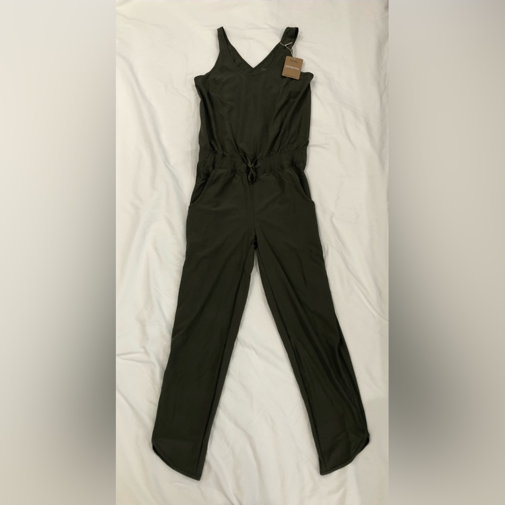 Patagonia Fleetwith Romper Color Basin Green NWT